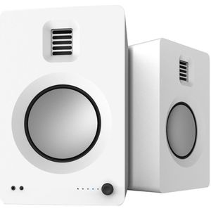 Kanto TUK Powered Bookshelf Speakers Matte White