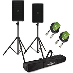 Mackie Thump212XT 12" Enhanced Active PA Speaker Bundle with Stands and Cables