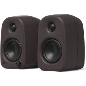 Kanto UKI 100W Desktop Speakers with Bluetooth USB-C and Headphone Out Pumice Grey (Pair)