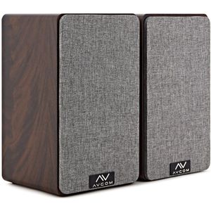 AVCOM 5" Bookshelf Speaker Pair Walnut