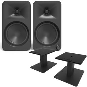 Kanto ORA4 with SP6 Heavy Duty Stands Black