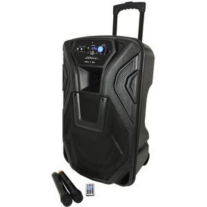 QTX Busker 15 PA with VHF Mics Media Player & Bluetooth