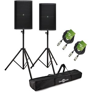 Mackie Thump215 15" Active PA Speaker Bundle with Stands and Cables