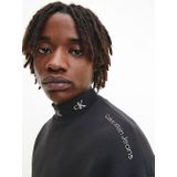 Calvin Klein - Sweatshirt - Fleece Katoenmix - Relaxed Fit - Hooggesloten Hals