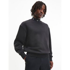 Calvin Klein - Sweatshirt - Fleece Katoenmix - Relaxed Fit - Hooggesloten Hals