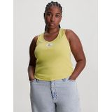 Dubbellaagse geribde tanktop