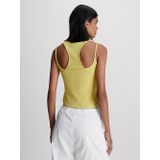 Dubbellaagse geribde tanktop