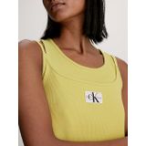 Dubbellaagse geribde tanktop