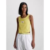 Dubbellaagse geribde tanktop