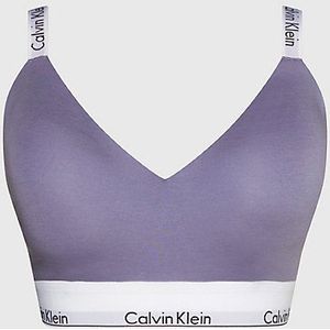Calvin Klein Dames licht gevoerde bralette zachte voorgevormde cups, Paars (Splash of Grape), XS