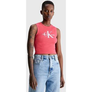 Cropped tanktop met monogram