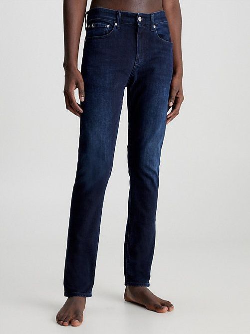 Calvin Klein - Skinny Jeans - Jeans - Donkerblauw - Stretch Denimkatoen, Five-Pocketmodel