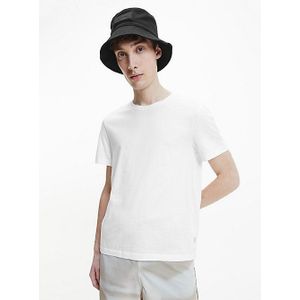 Calvin Klein Smooth Cotton T-shirt - heren T-shirt korte mouw O-hals - wit