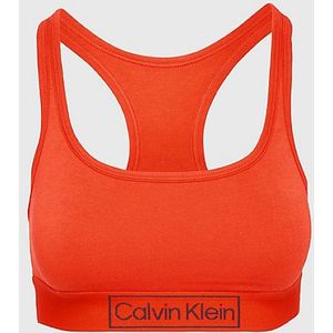 Calvin Klein Ongevoerde bralette beha voor dames, Rood (Fiesta), XS