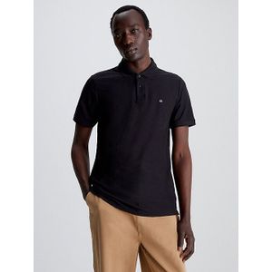 Calvin Klein Logo Refined Pique Slim Polo, zwart