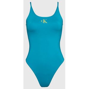 Calvin Klein Dames Scoop Back, Blauw (Clear Turquoise), XS