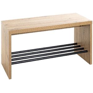 Schoenenbank | 3 paar | MDF | Eiken-decor | 70x30x40cm