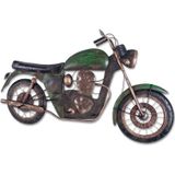 Wandkapstok Blikstaal motorfiets roest groen 96x53x9cm