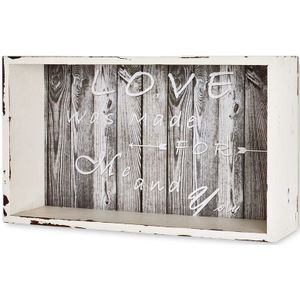 Wandbox | Love | MDF | Vintage-look | 23x10x20cm