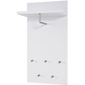 HakuShop Wandkapstoks-sWit MDFs-sHoedenplanks-sGarderobe stangs-s49x31x100