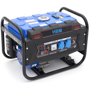 HBM 2200 Watt Generator, Aggregaat Met 208cc Benzinemotor, 2 x 230 V