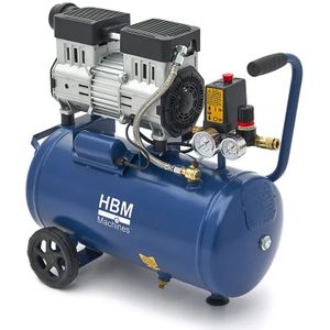 HBM - Low Noise Compressor - 24 Liter - Luchtopbrengst 131 Liter per Minuut