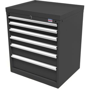 HBM 6 laden Profi Gereedschapskast 72 x 58 x 80 cm Zwart