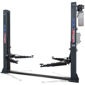 Weber professionele 2 koloms hydraulische hefbrug 4,2 ton met elektronische ontgrendeling zwart
