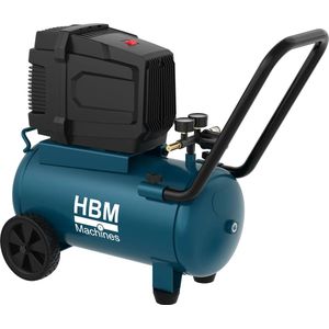HBM - Hotdog Compressor - 24 Liter - Olievrij - Dubbele Manometers
