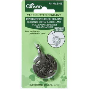 Clover Yarn Cutter Pendant A Silver