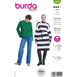 Burda nr. 5679 maat 36-48 Shirt/jurk