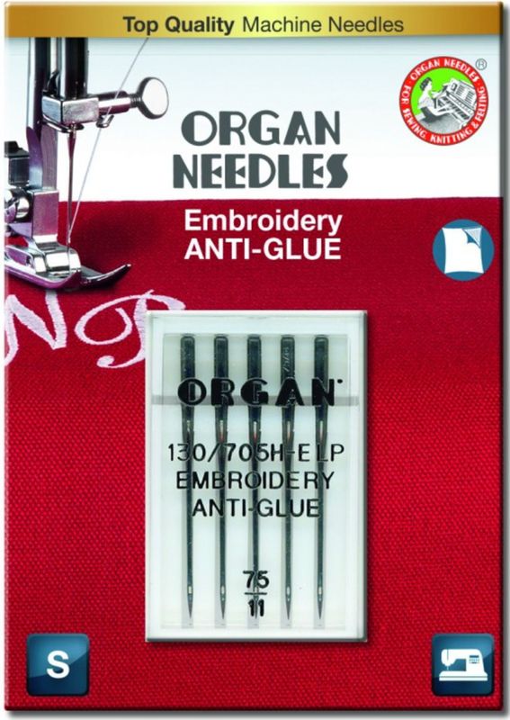 Organ Embroidery Anti Glue 75 Naaimachinenaalden 5 stuks