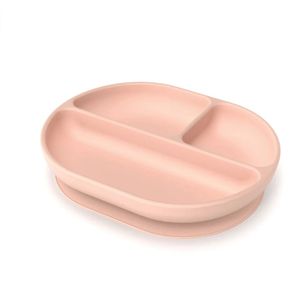 Ekobo Siliconen Bord Met Vakjes En Zuignap - Blush