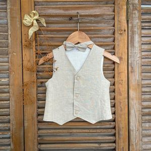 A&J Linnen Gilet Met Strikje