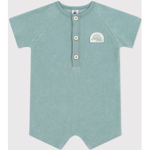 Petit Bateau Kort Babypakje Van Effen Katoenen Badstof Met Korte Mouwen - Groen - 18 maanden