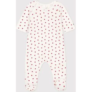 Petit Bateau | Fluwelen Baby Pyjama Met Hartjesprint - 9 maanden