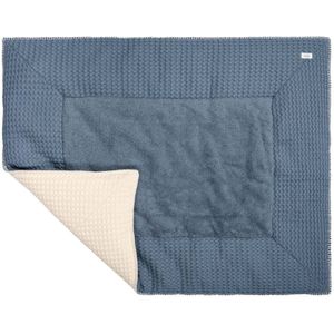 Koeka Parklegger/Boxkleed Wafel Amsterdam Bluestone / Natural 75x95cm