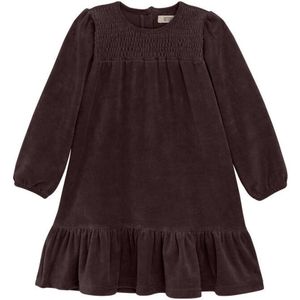 Huttelihut Jurk Van Velours - Raisin/Paars - Maat 116