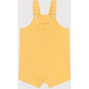 Petit Bateau Salopette Met Korte Pijpen Van Luchtig Katoen Voor Baby’s - Geel - 36 maanden