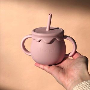Gloop! 3 In 1 Siliconen Oefenbeker Rose Pink