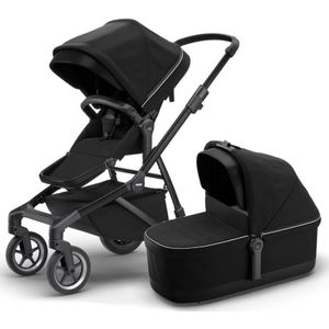 Thule Sleek Kinderwagen + WIEG - Midnight Black / Black