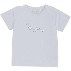 Fixoni T-shirt Met Korte Mouwen Van Biokatoen - Ducks/Gray Dawn