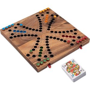 Keezenspel - Handgemaakt Houten Bordspel - 4 Personen