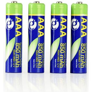 Oplaadbare AAA batterijen 4 stuks 850mAh