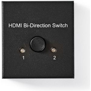 HDMI-Switch | 3 poort(en) | 1 x HDMI Input / 2x HDMI Input | 1x HDMI Output / 2x HDMI Output | 4K@60Hz | 6 Gbps | Metaal | Antraciet