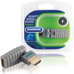 High Speed HDMI met Ethernet Adapter Draaibaar HDMI-Connector - HDMI Female Grijs