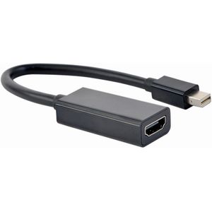 4K Mini DisplayPort naar HDMI adapterkabel, 15 cm, zwart