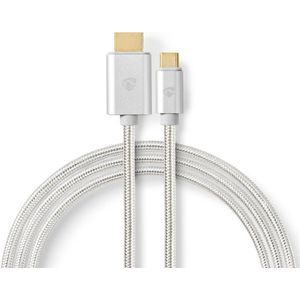 USB-C-Kabel | USB-C Male - HDMI Male | 2,0 m | Aluminium