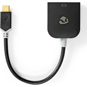 Nedis USB-C-adapterkabel | Type-C Male - VGA Female | 0,2 m | Antraciet