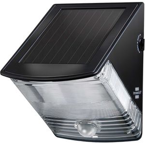 Solar Wandlamp 2 LED Zwart